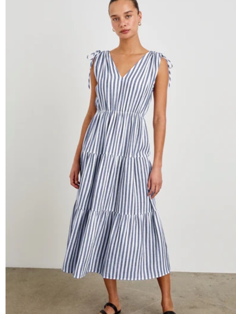 Rails Blue and White Striped Maxi Dress
